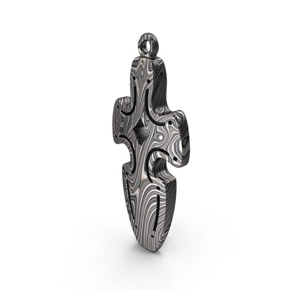 Metal Cross Mokume